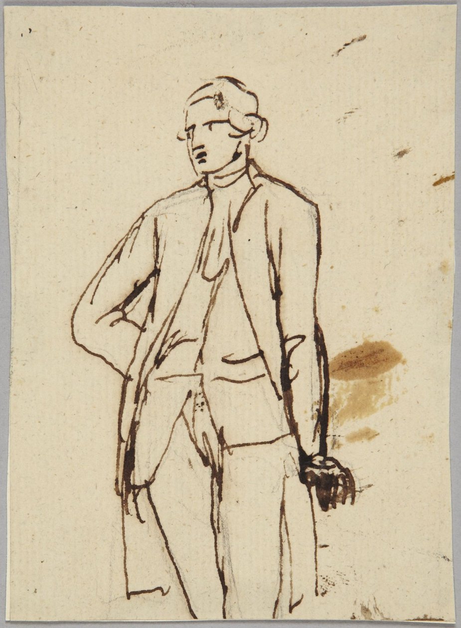 Statua di uomo in piedi da George Romney