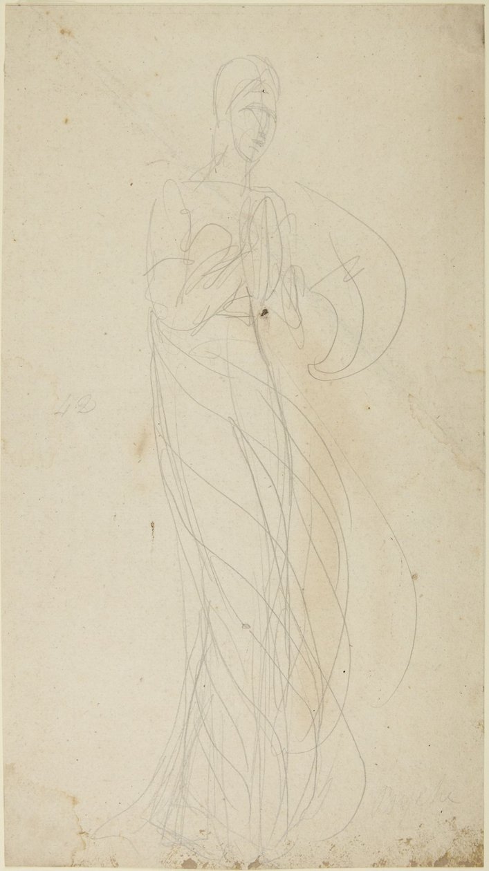 Figura femminile in piedi da George Romney