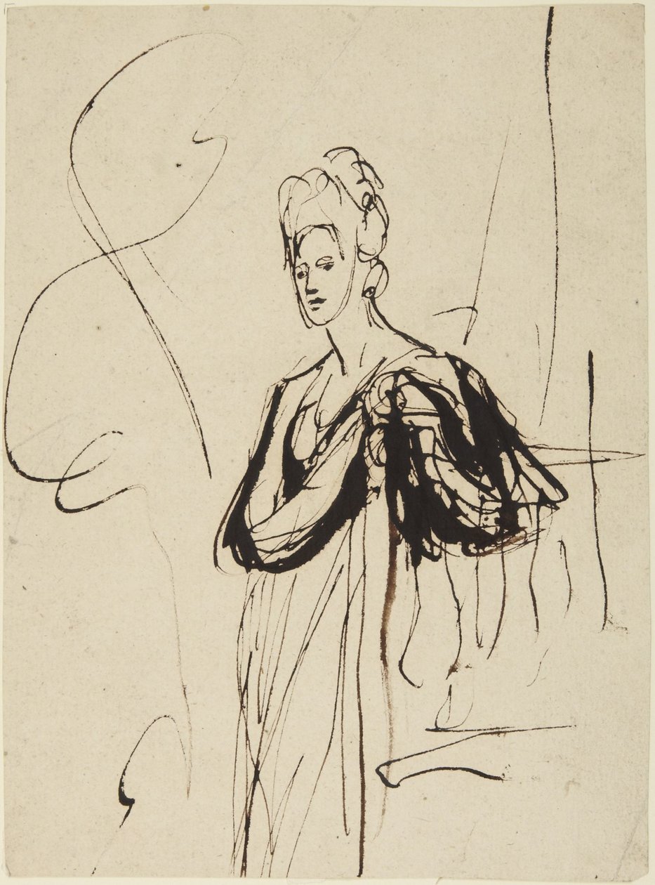Figura femminile in piedi, a mezzo busto da George Romney