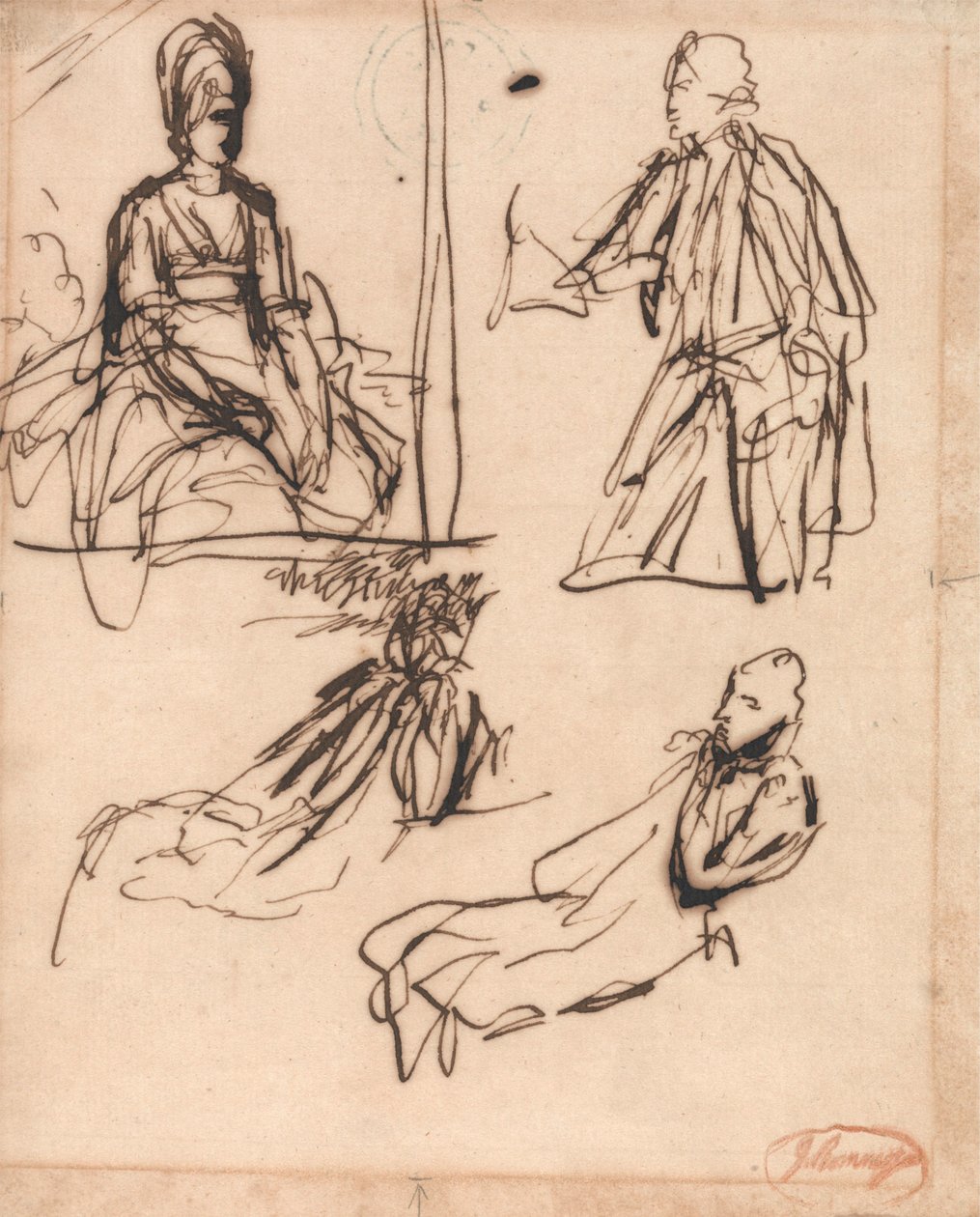 Studi per i ritratti di un uomo e di una donna da George Romney