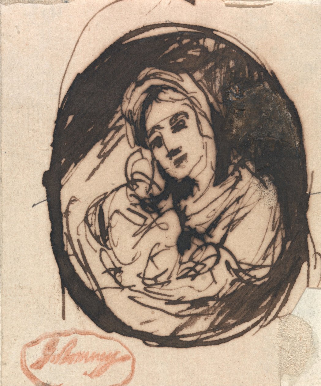Studio per una madre e un bambino da George Romney