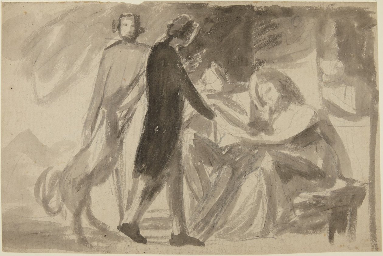 Studio per un ritratto di gruppo () da George Romney