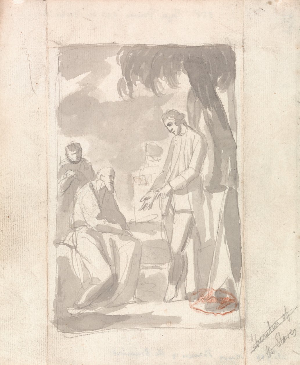 Studio per il ritratto del maggiore Thomas Pearson e del bramino da George Romney