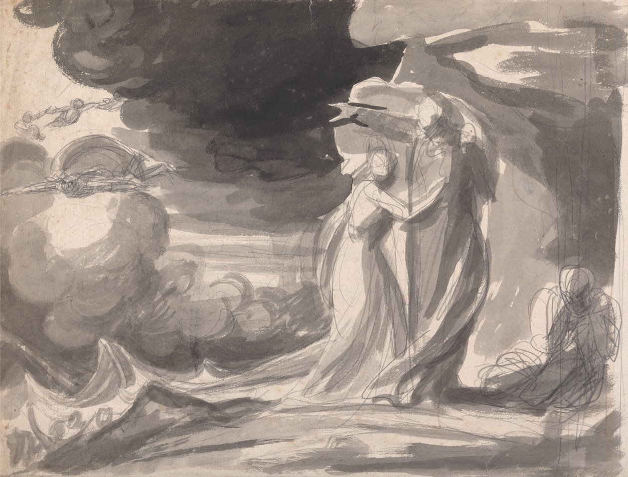 Studio per la scena del naufragio, *La tempesta*: Prospero e Miranda da George Romney