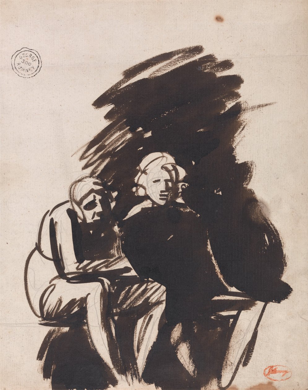 Studio di due figure da George Romney