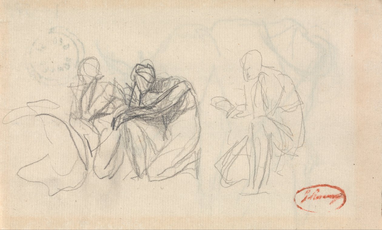 Tre figure inginocchiate da George Romney