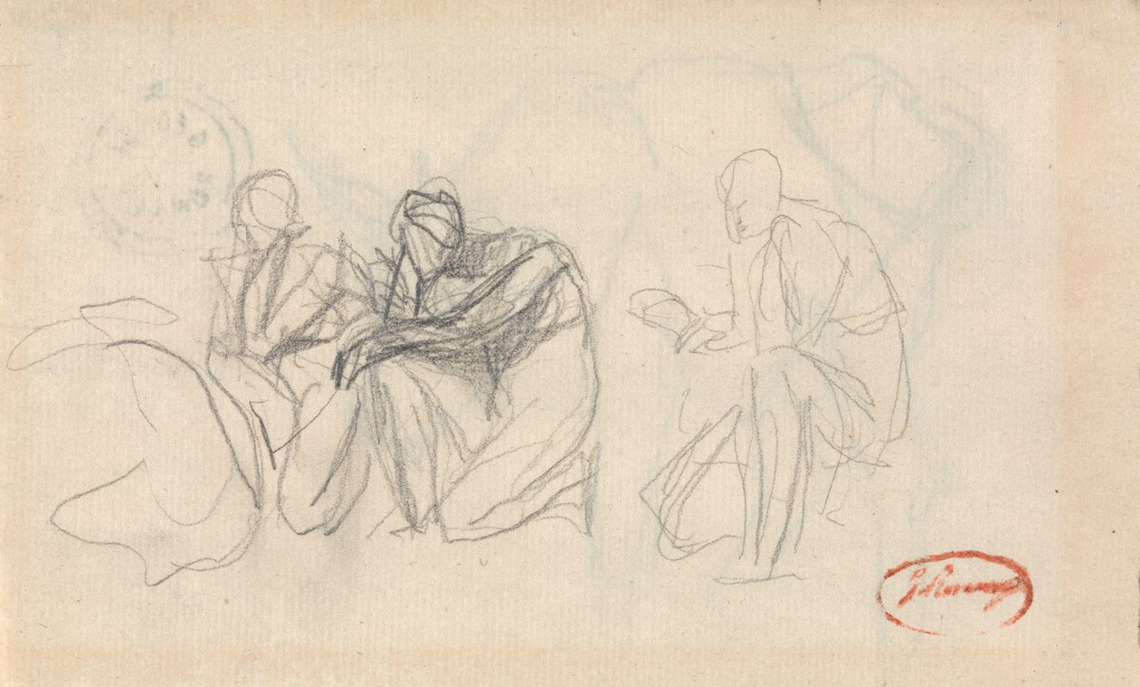 Tre figure inginocchiate da George Romney