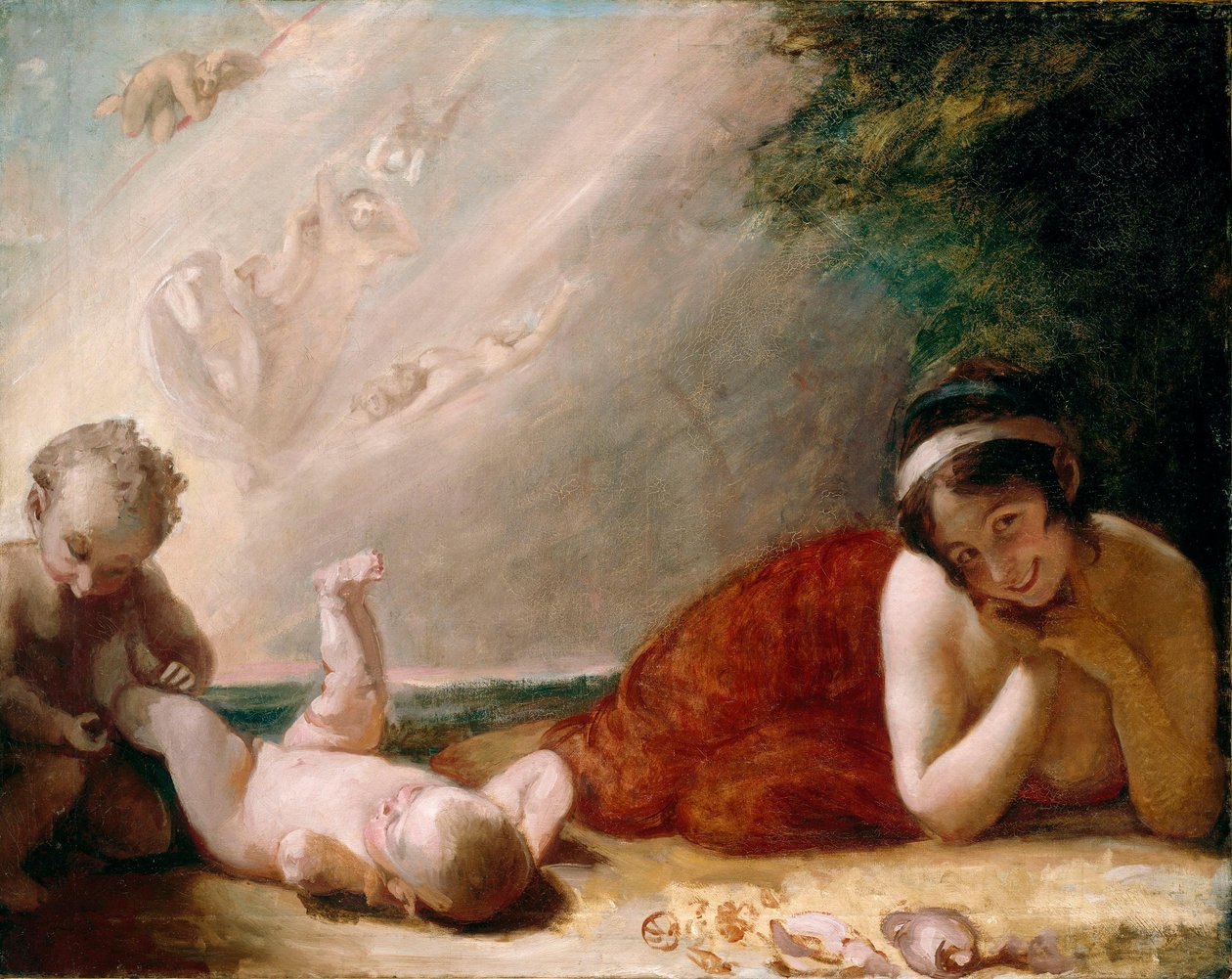 Titania, Puck e il Figlio del Cambio, dal “Sogno di una notte di mezza estate” di Shakespeare da George Romney