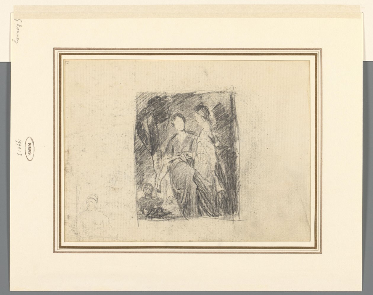 Due figure femminili tra gli alberi da George Romney