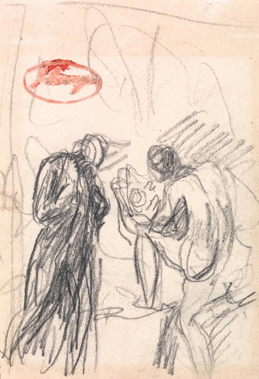 Due figure, con un nudo maschile inginocchiato da George Romney