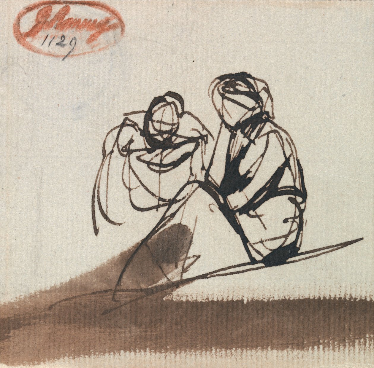 Due figure sedute da George Romney
