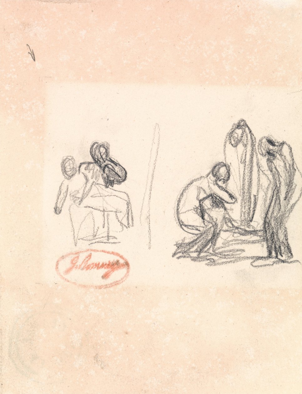 Due schizzi di bambini che giocano da George Romney