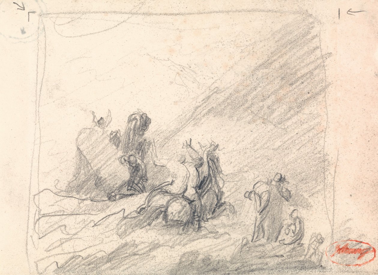 Wolgemuth: Il salvataggio dei naufraghi al largo del Capo di Buona Speranza da George Romney