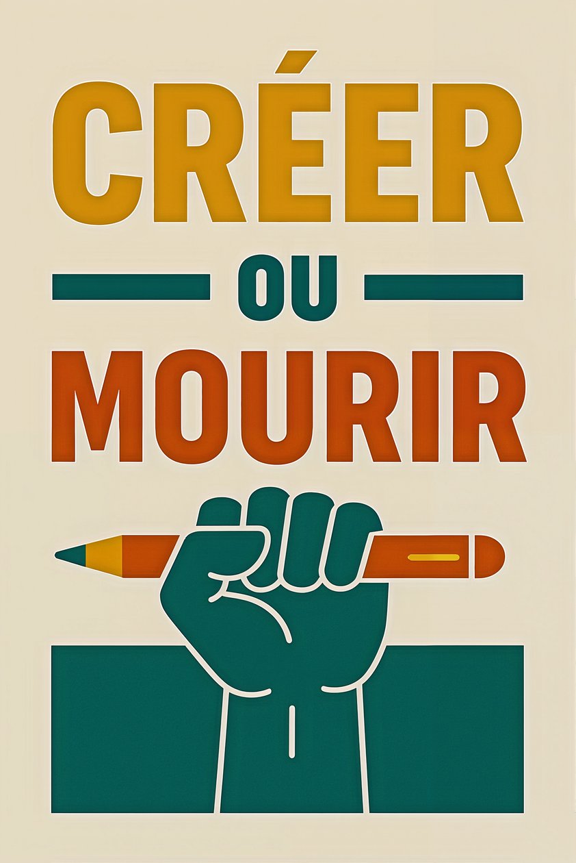 Creare o morire - francese, 2025 (acrilico su tela) da George Rosaly