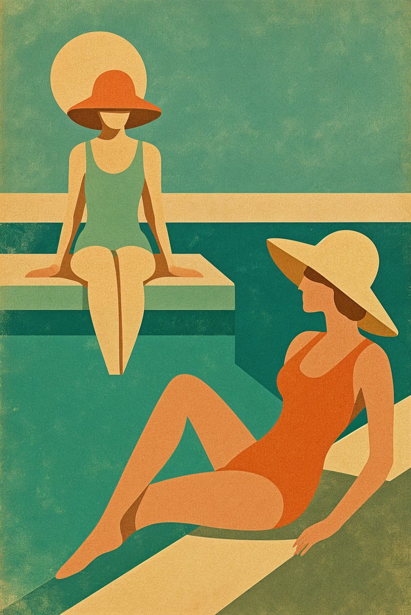 Ease in the Present, 2025 (acrilico su tela) da George Rosaly