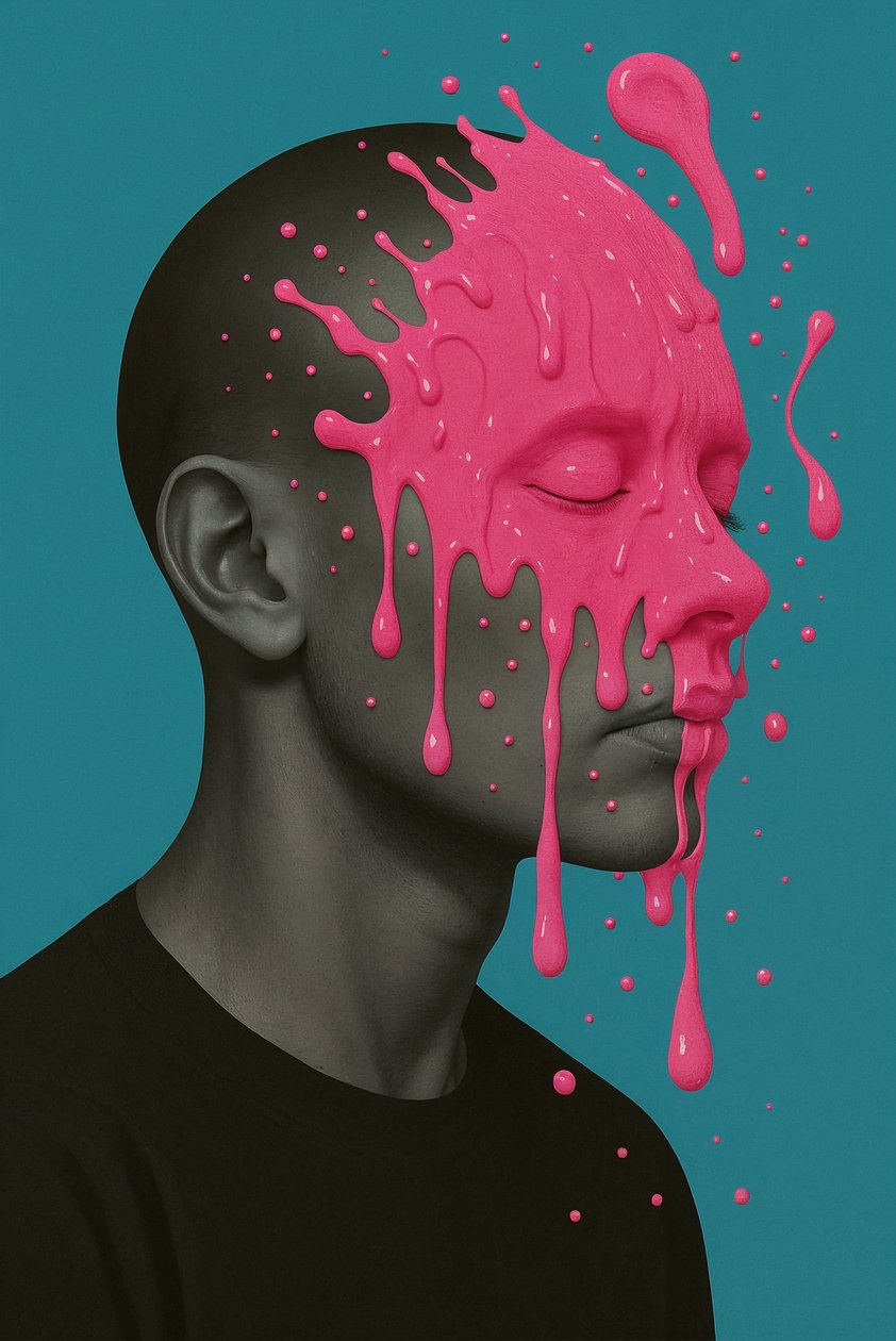 Glossed Over, 2025 (acrilico su tela) da George Rosaly