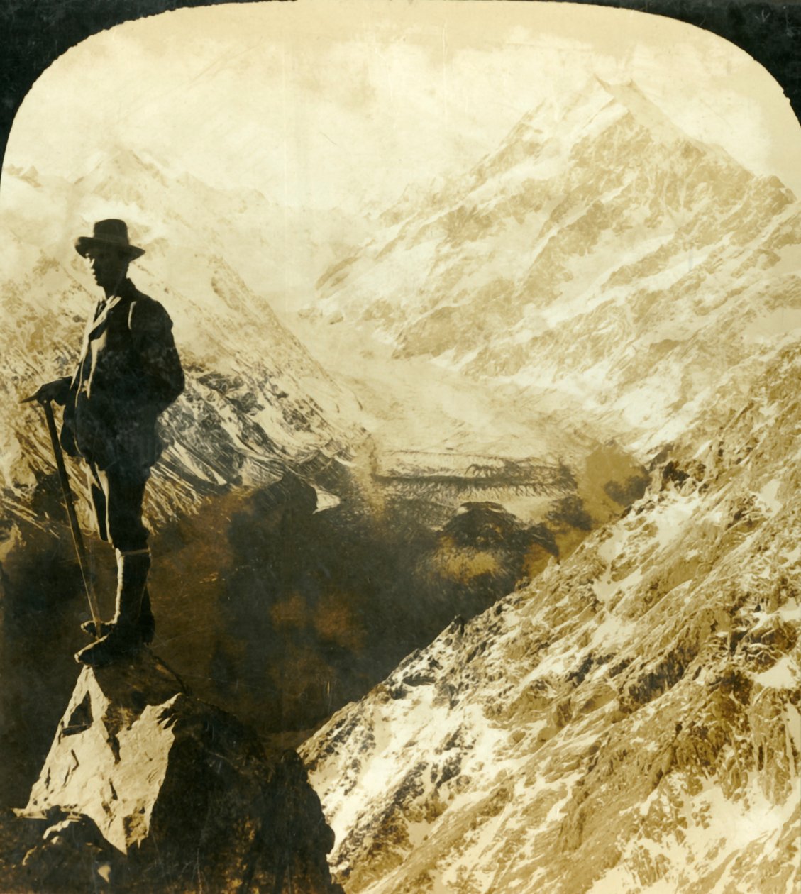 Monte Cook e la Testa del Ghiacciaio Hooker, Nuova Zelanda da George Rose