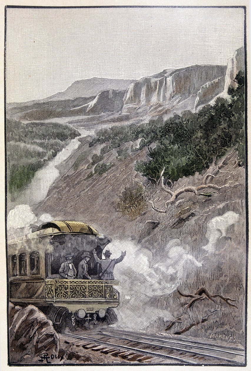 Era bello come il Parco Nazionale del Wyoming (pagina 285) in "Il testamento di un eccentrico" di Jules Verne da George Roux