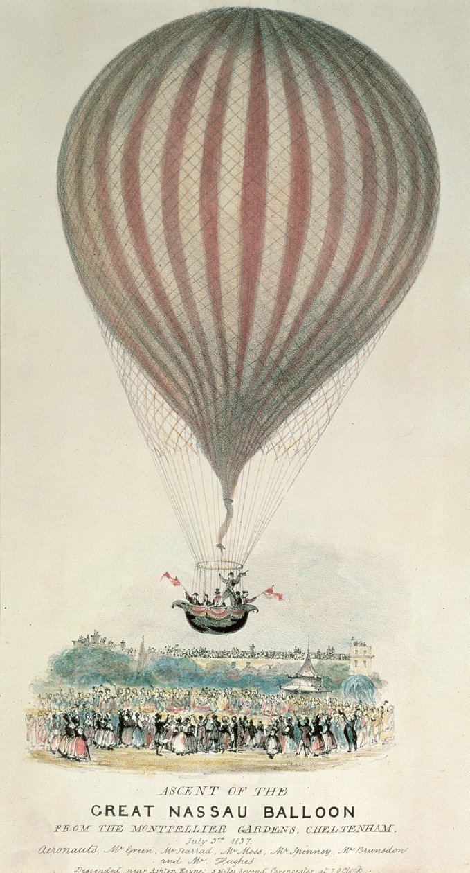 Ascesa del Grande Pallone Nassau, Giardini di Montpellier, 3 luglio 1837 da George Rowe