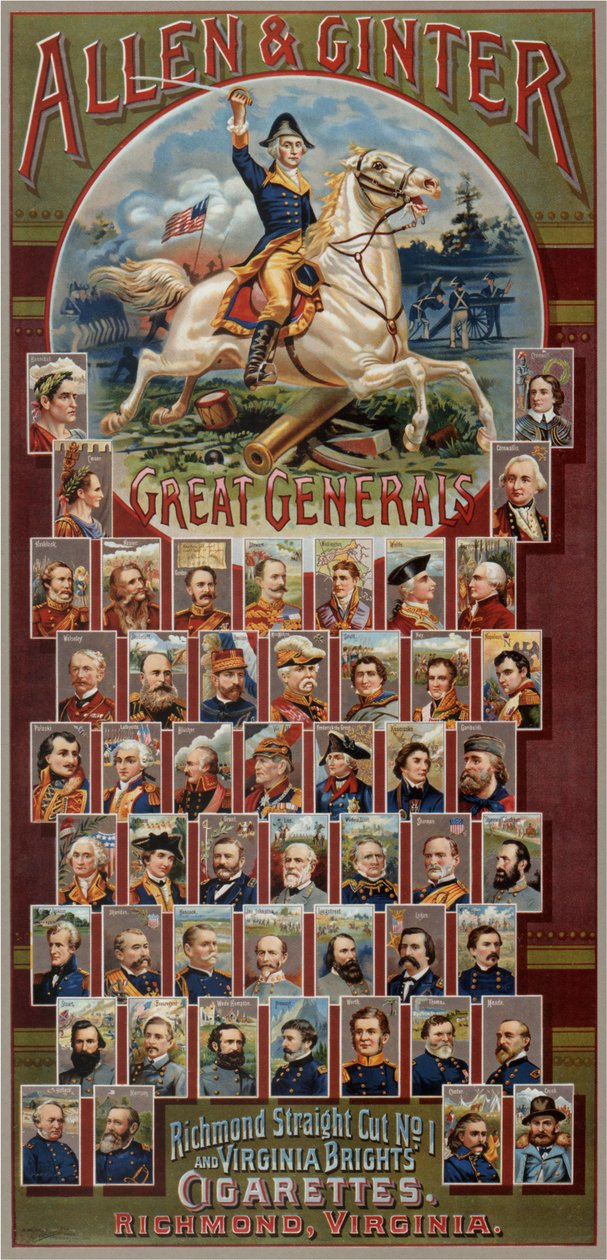 La serie dei grandi generali per Allen & Ginter Cigarettes Brands da George S. Harris