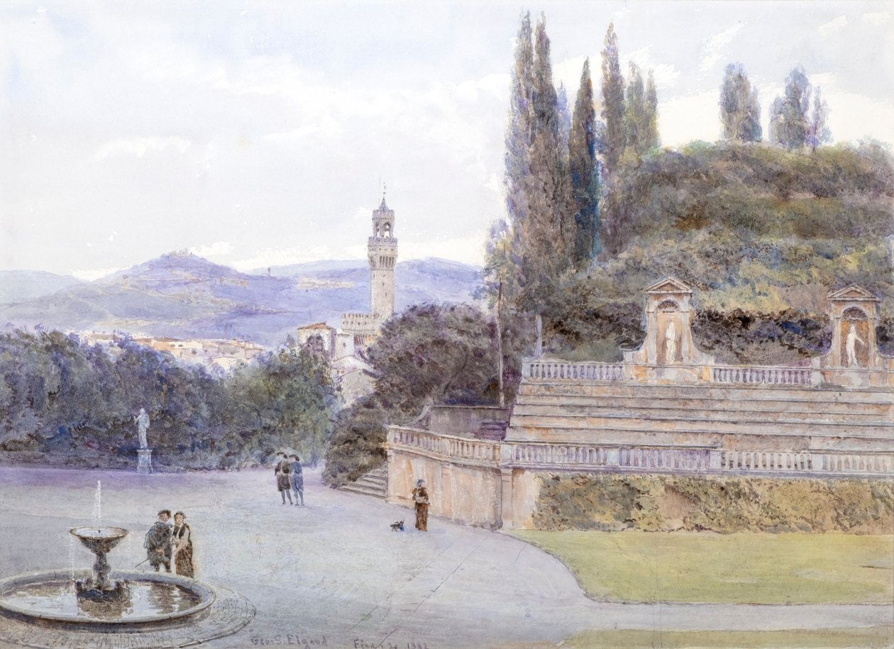 I Giardini di Boboli, Palazzo Pitti, Firenze da George Samuel Elgood