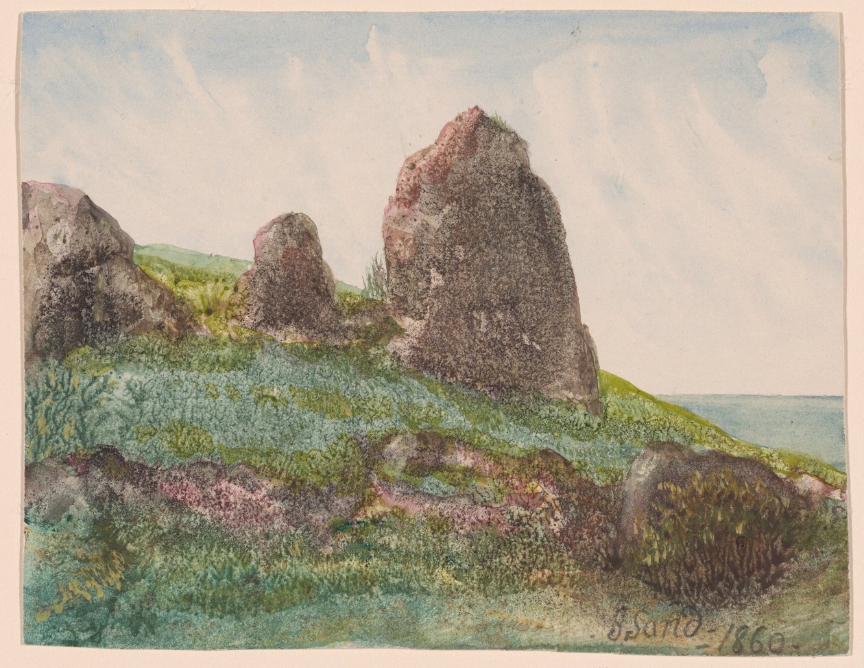 Paesaggio con rocce da George Sand