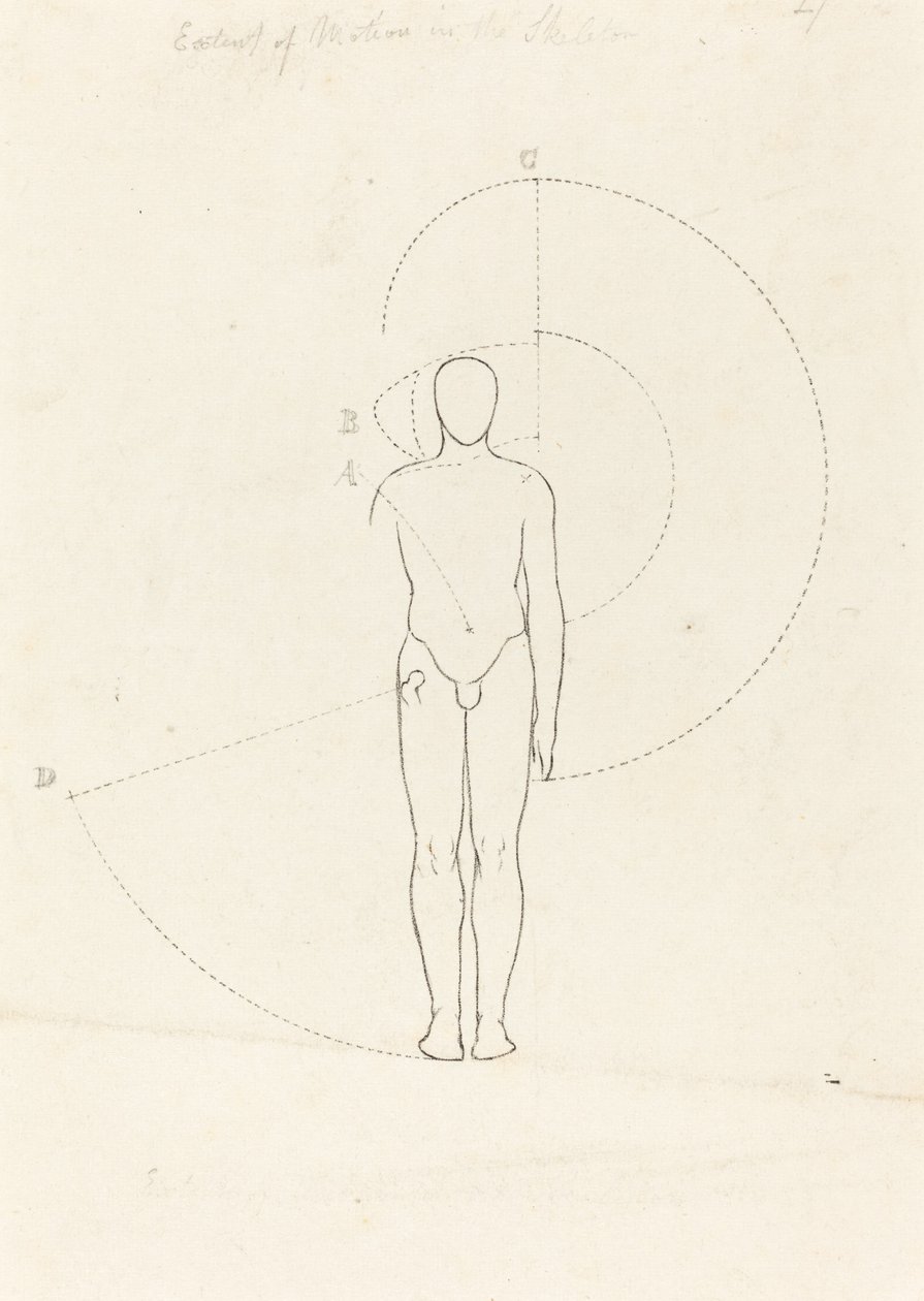Estensione del movimento, una figura da George Scharf after John Flaxman