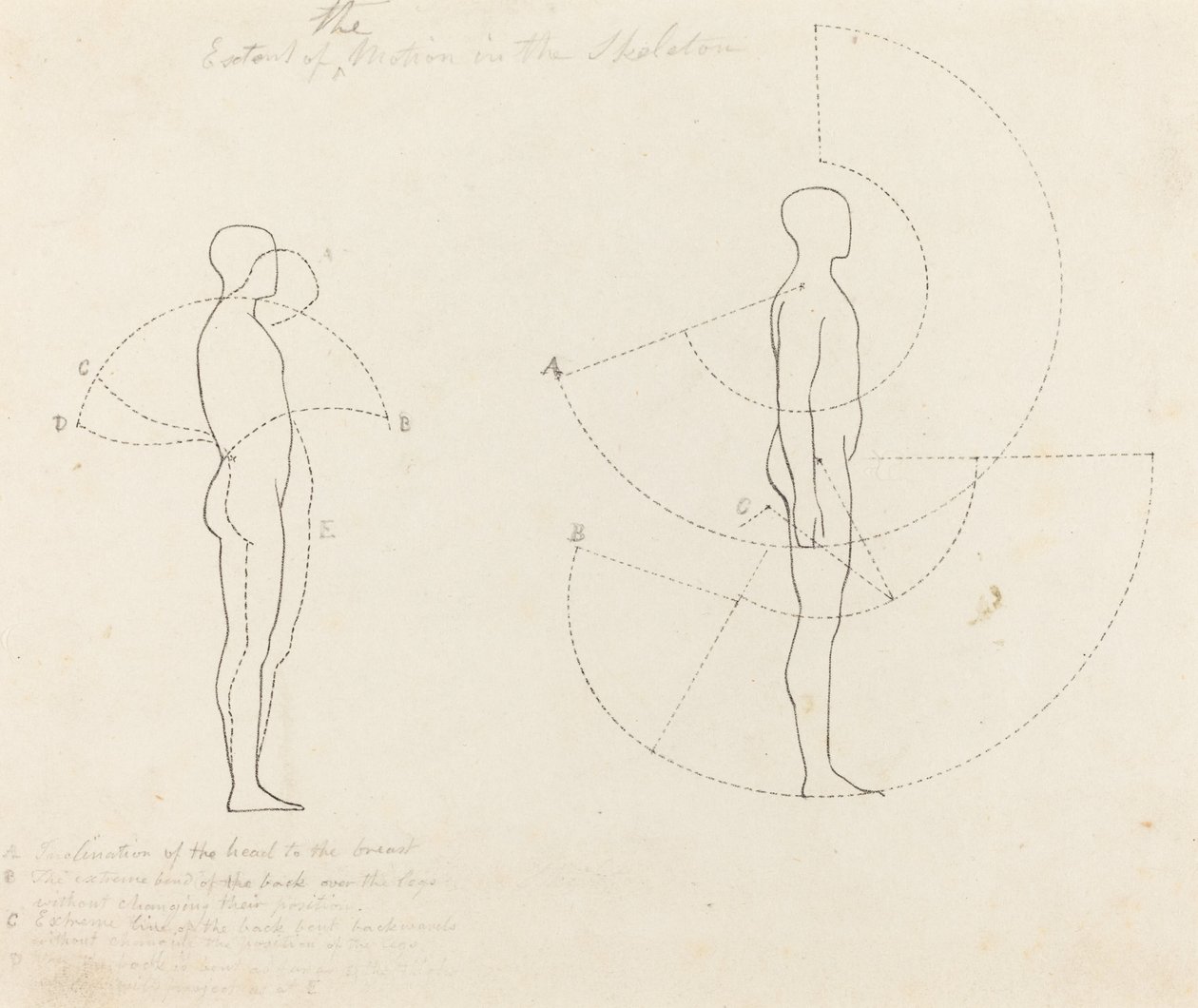 Estensione del movimento mostrata in due figure da George Scharf after John Flaxman