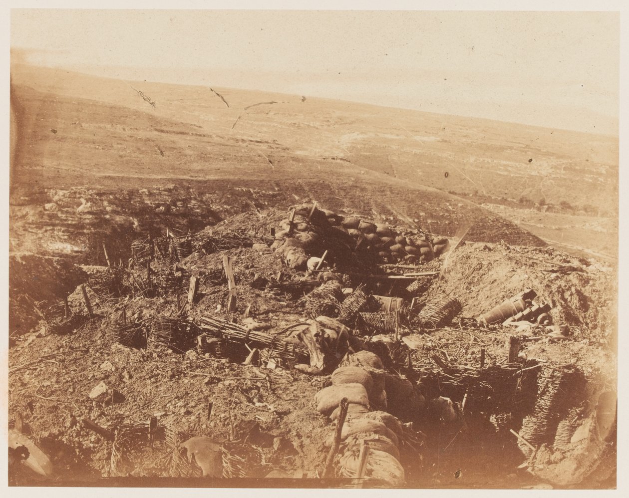 Vista dal Redan verso il burrone di Vorontsov da George Shaw Lefevre