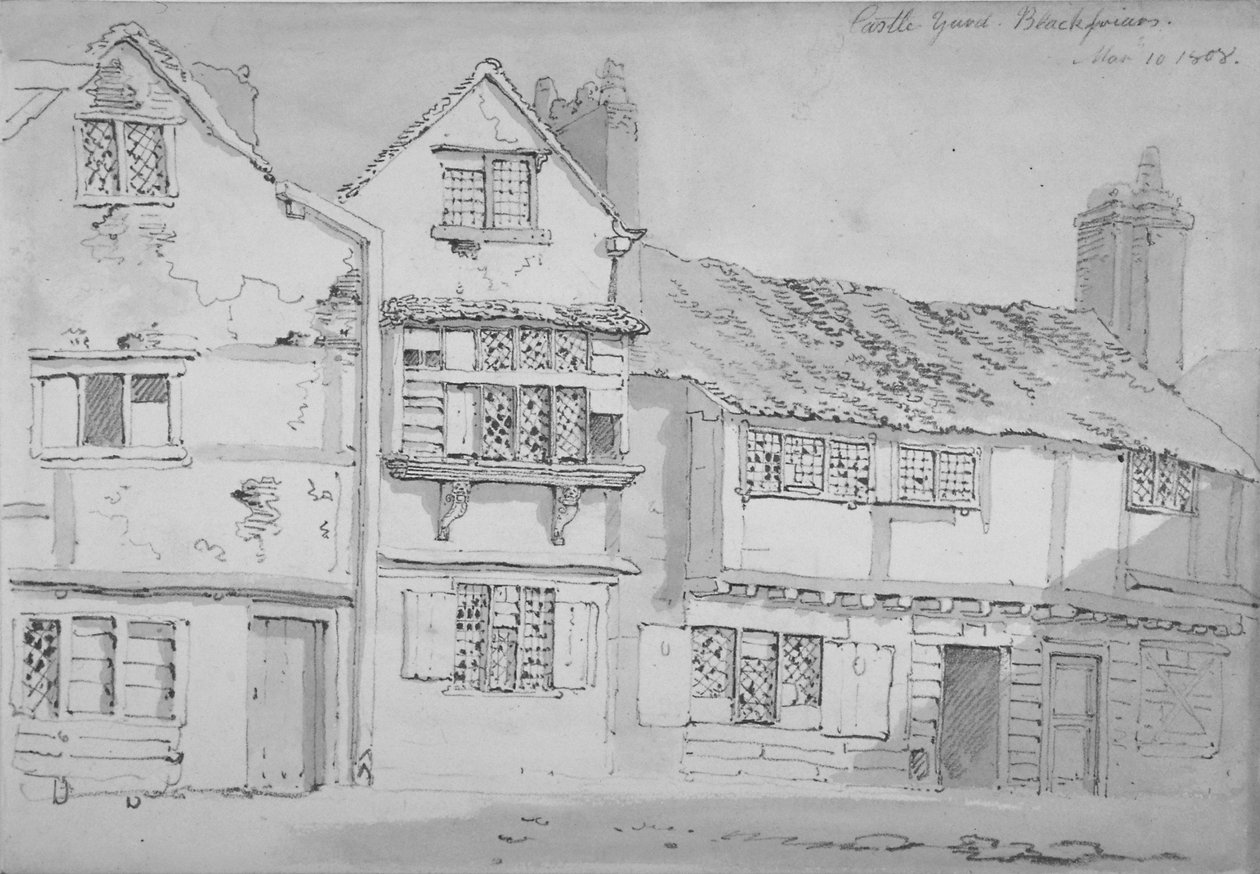 Edifici in Castle Yard, Blackfriars, Città di Londra da George Shepherd