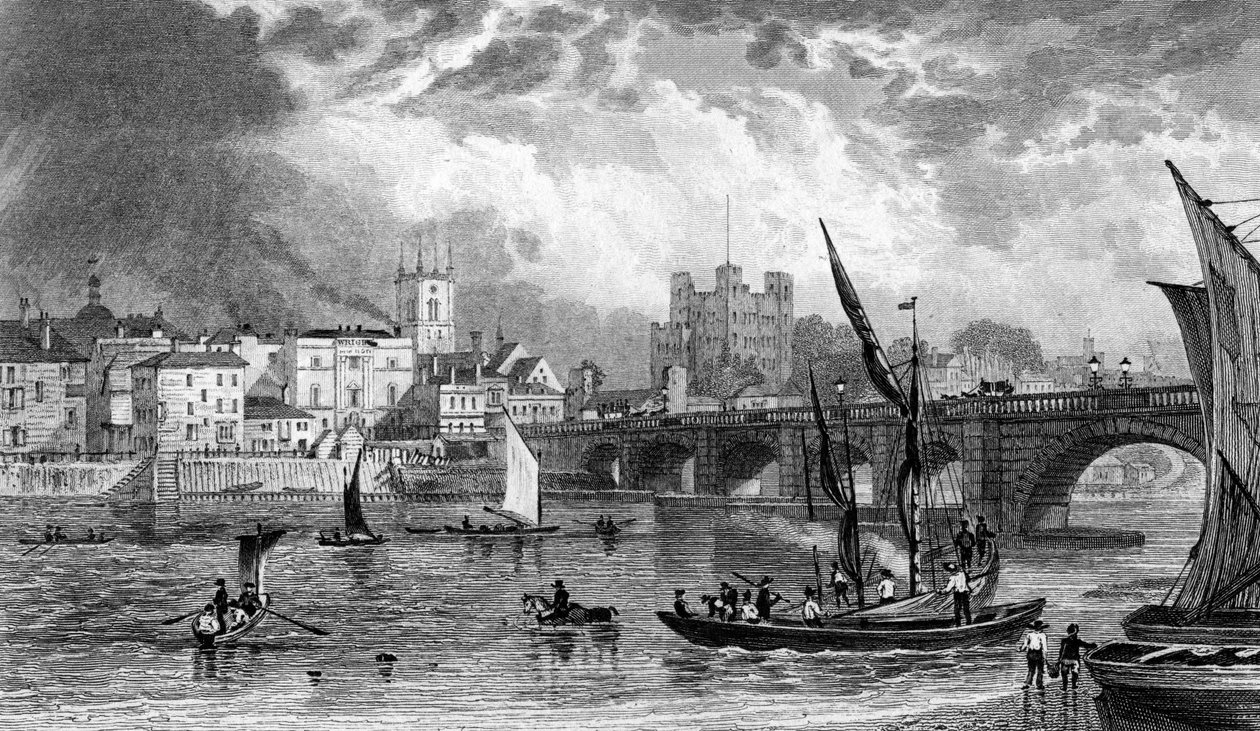 Ponte di Rochester, inciso da H. Adlard, c.1830 da George Shepherd