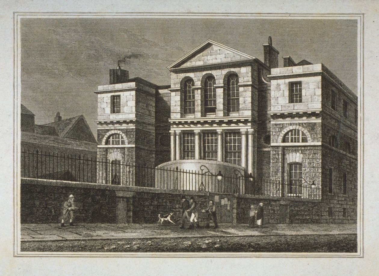 Vista della Sessions House, Old Bailey, 1812 da George Shepherd
