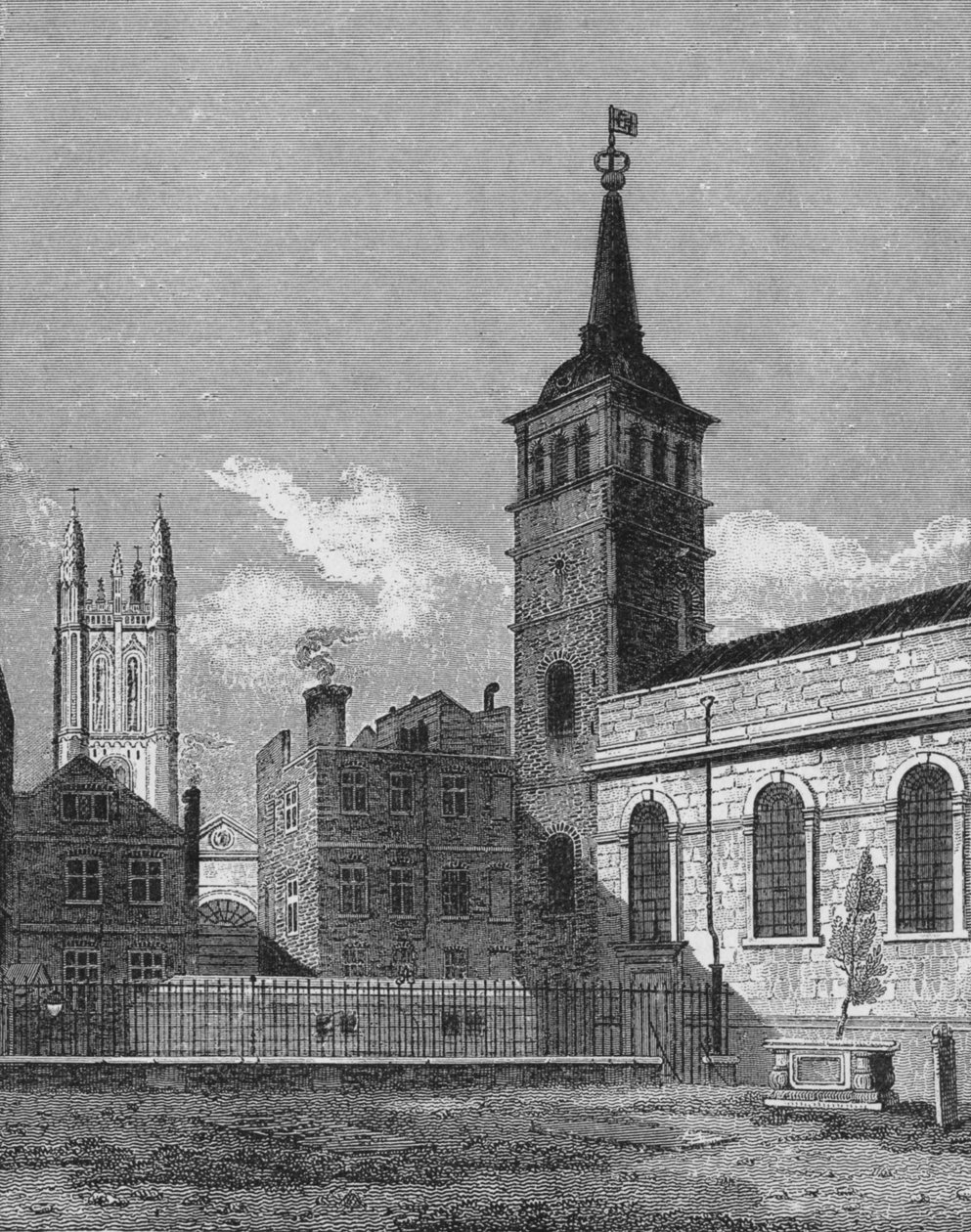 Chiesa di San Pietro, Cornhill, Città di Londra da George Sidney Shepherd