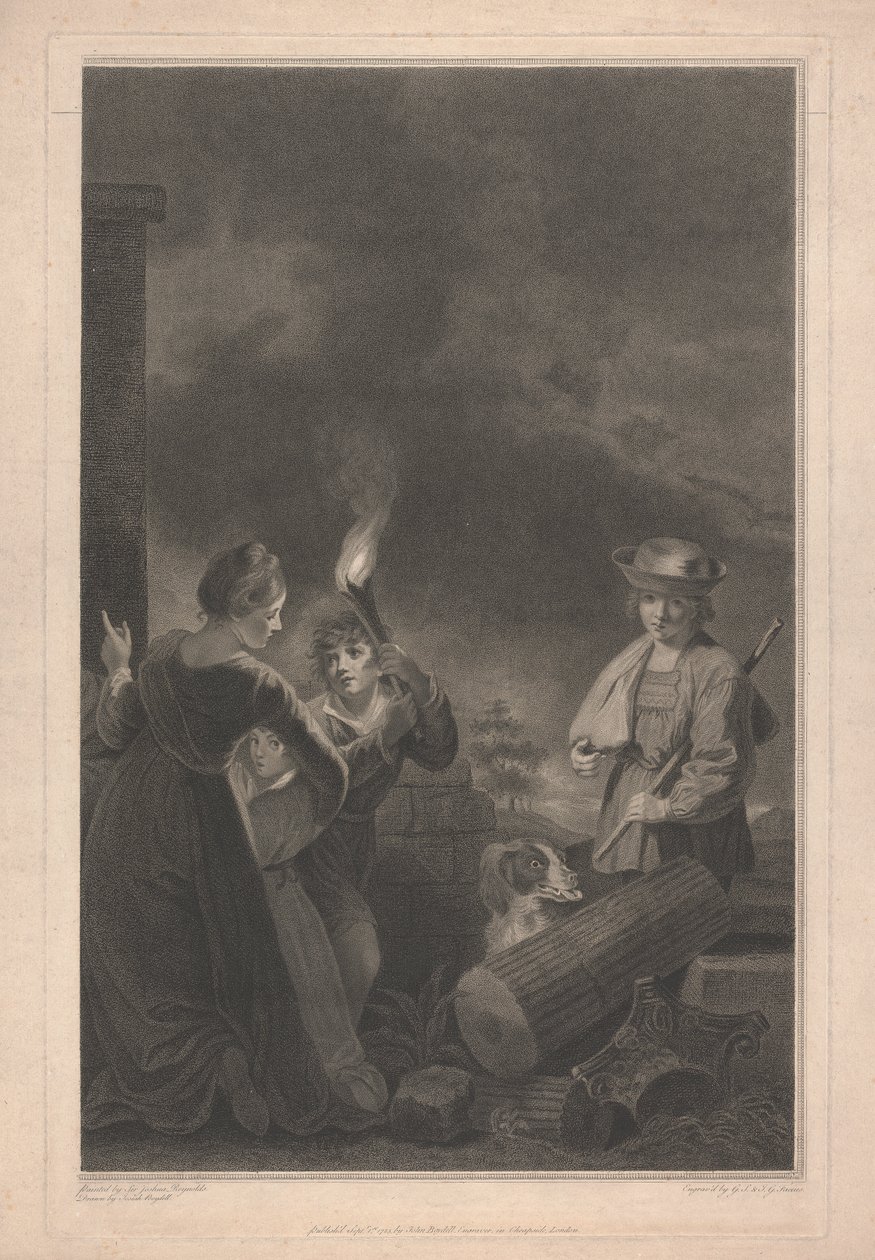 Finestra ovest della cappella, New College Oxford: pastorello e cane, parte della finestra della Natività da George Siegmund Facius