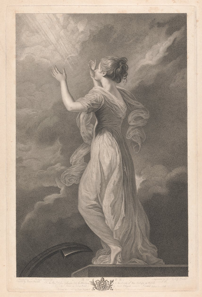 Finestra Ovest della Cappella, New College Oxford: Le Virtù - Speranza da George Siegmund Facius