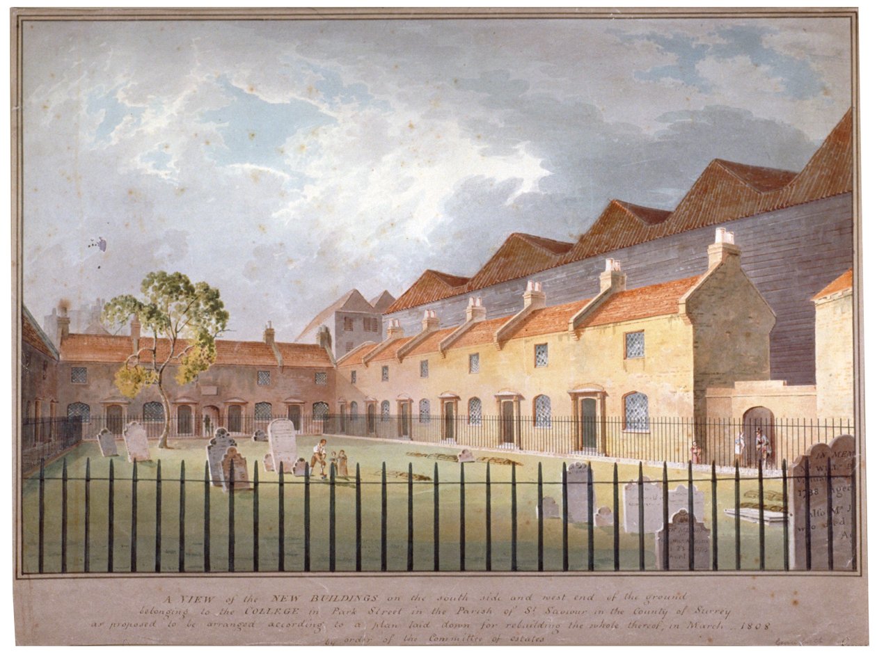 Vista degli edifici in Park Street, Southwark, Londra da George Smith