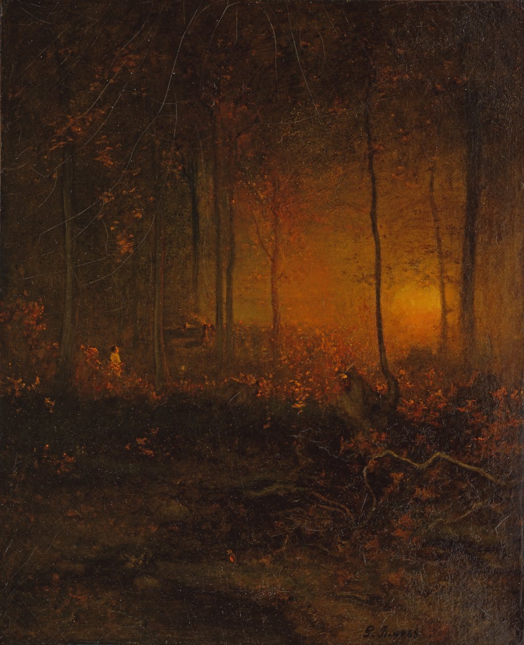Guardando il bagliore del sole da George Snr. Inness