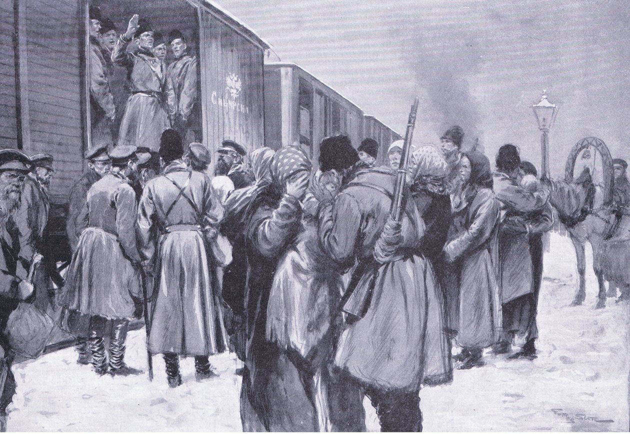 Partenza delle truppe russe per l