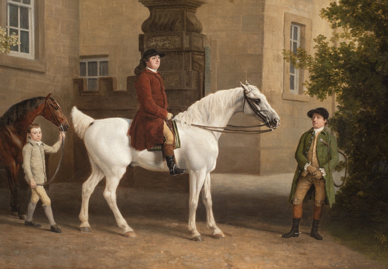 William Henry Cavendish Bentinck, 3° duca di Portland davanti alle scuderie di Welbeck Abbey da George Stubbs