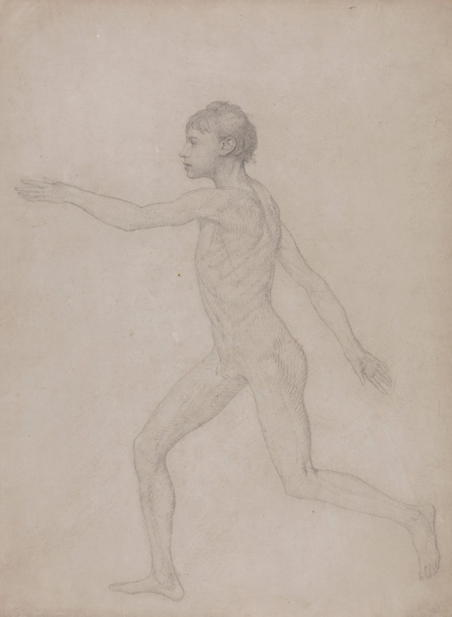 Figura umana, vista laterale (bozza preliminare per lo studio finale della Tabella VIII) da George Stubbs