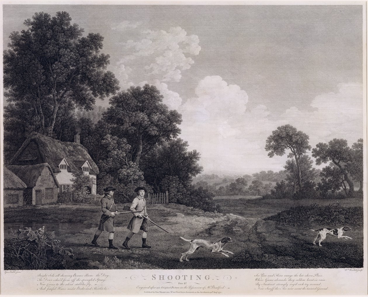 Caccia, tavola 2, inciso da William Woollett (1735-85) 1770 da George Stubbs