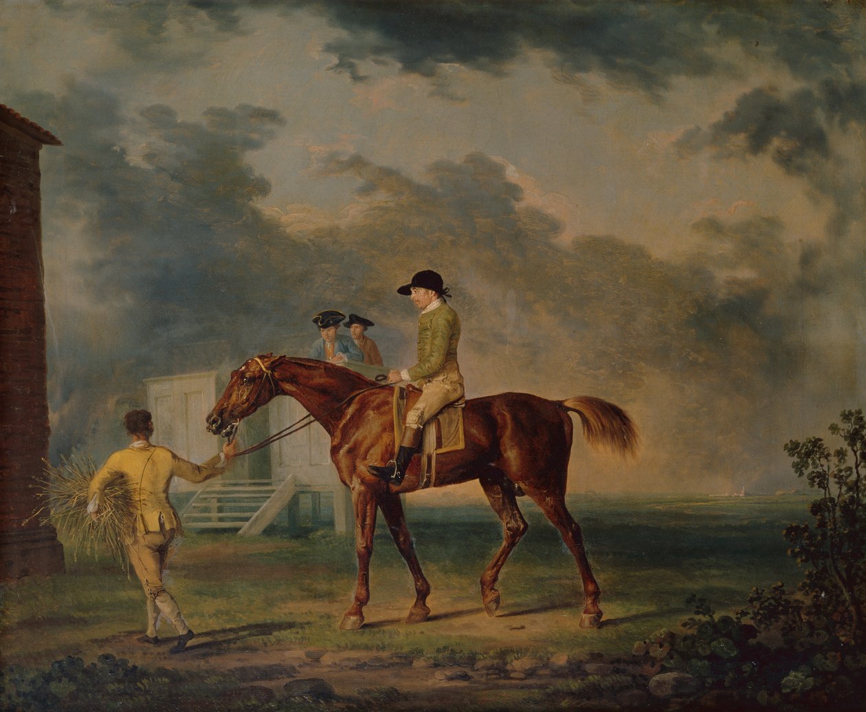 Sir Salomon, un cavallo da corsa baio con J.Singleton, Newmarket da George Stubbs