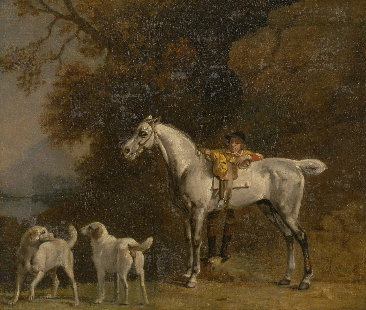 Studi per o dopo "Il terzo duca di Richmond con la caccia di Charleton" da George Stubbs