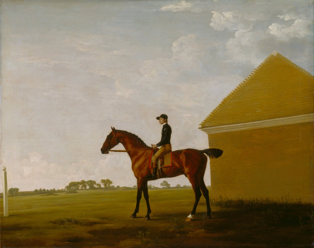 Turf, con fantino alzato, a Newmarket da George Stubbs