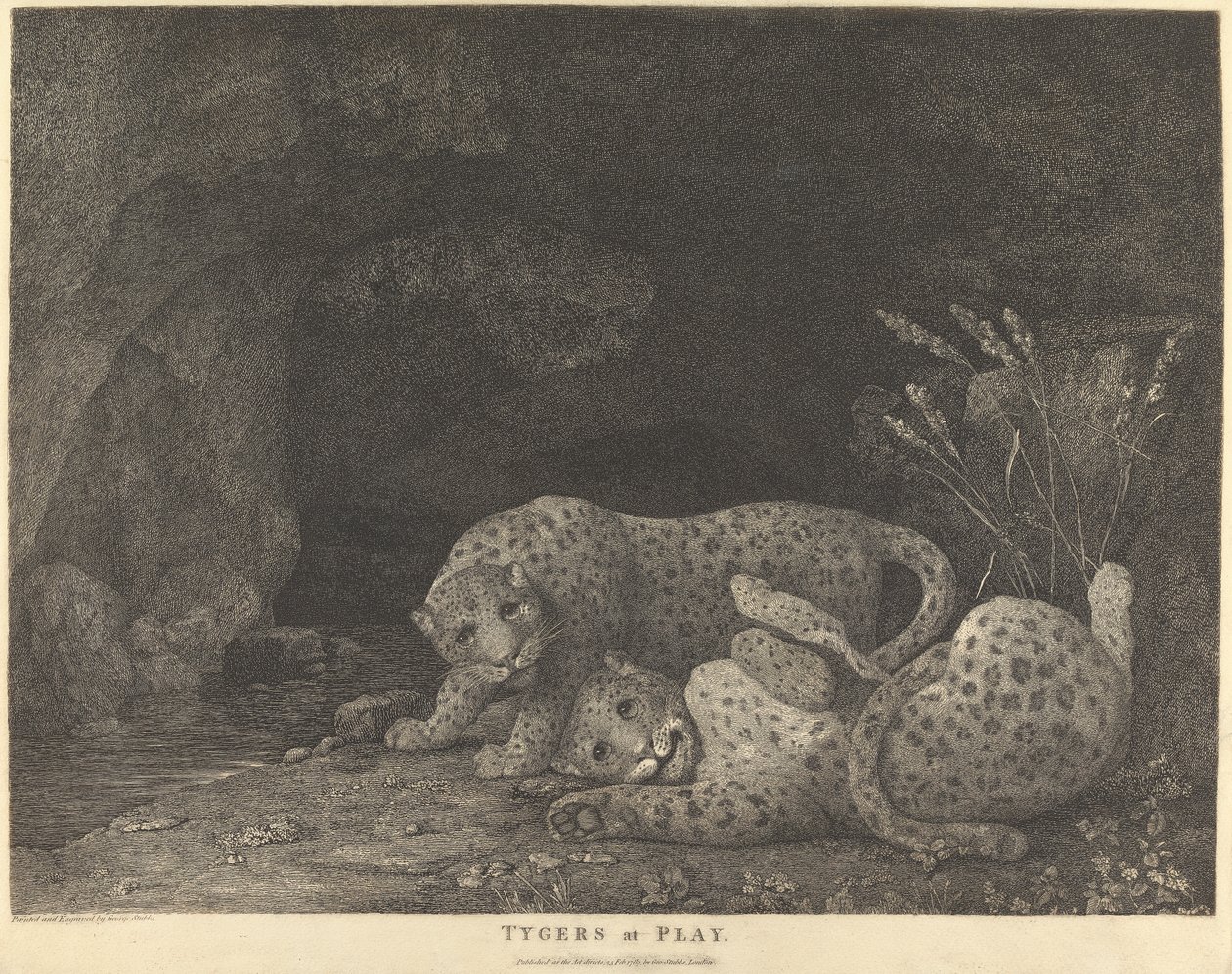 Tigri che giocano da George Stubbs