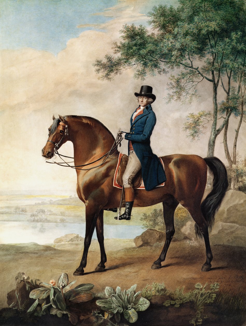 Warren Hastings Esq. sul suo cavallo arabo, dopo un dipinto di George Stubbs da George Townley Stubbs