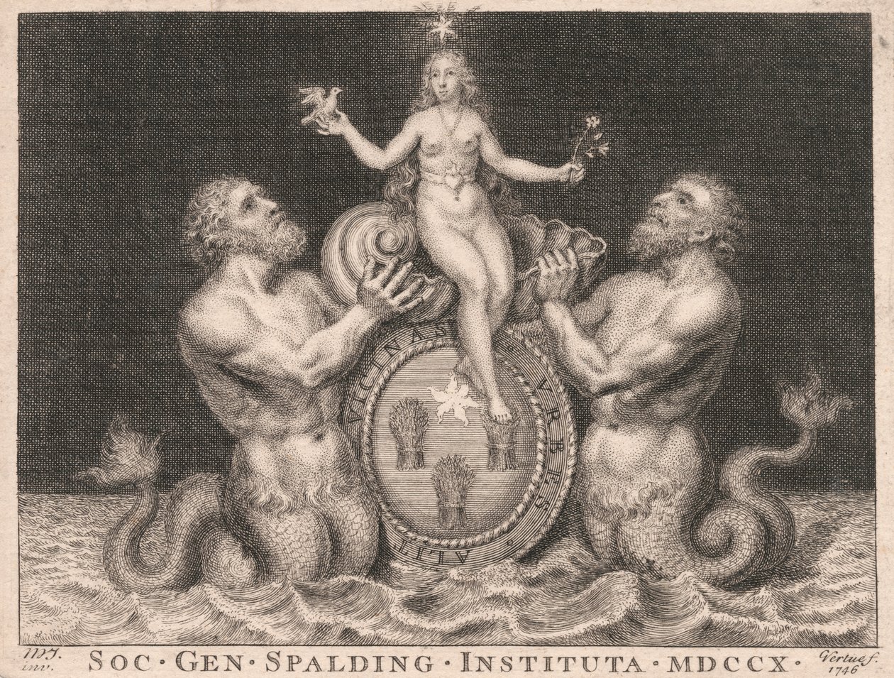 Ex libris: La Società dei Gentiluomini di Spalding da George Vertue