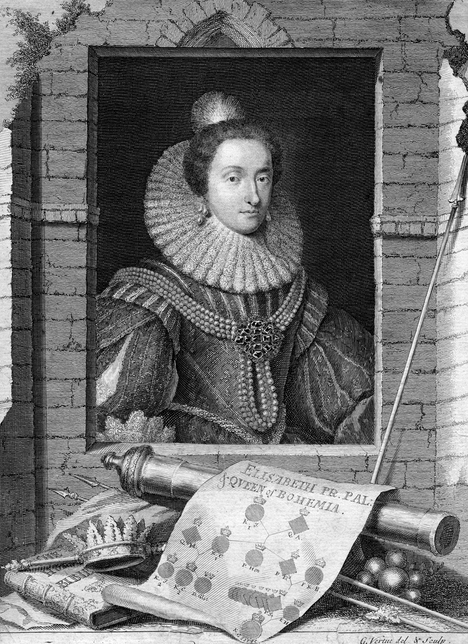 Elisabetta di Boemia, c1700-1750 da George Vertue
