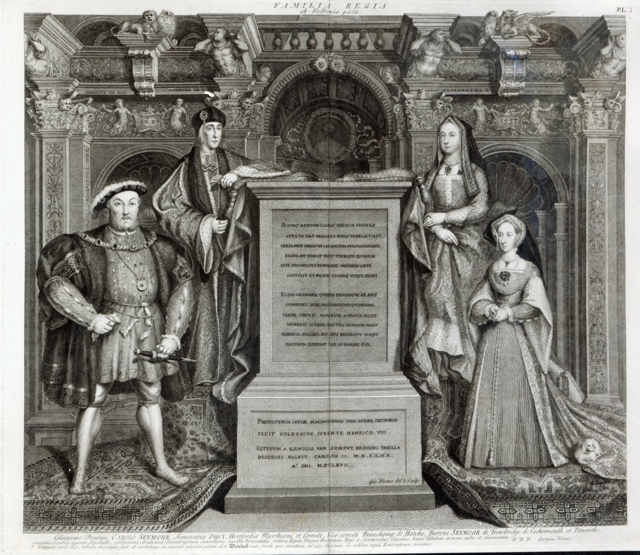 Familia Regia, o La famiglia di Enrico VIII, 1742 da George Vertue