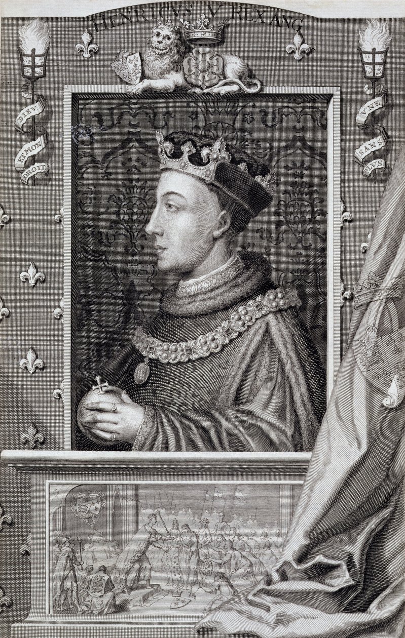 Enrico V (1387-1422), dopo un dipinto a Kensington Palace da George Vertue